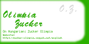 olimpia zucker business card
